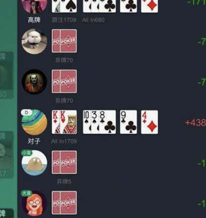QQ扑克防守复盘检查表示意